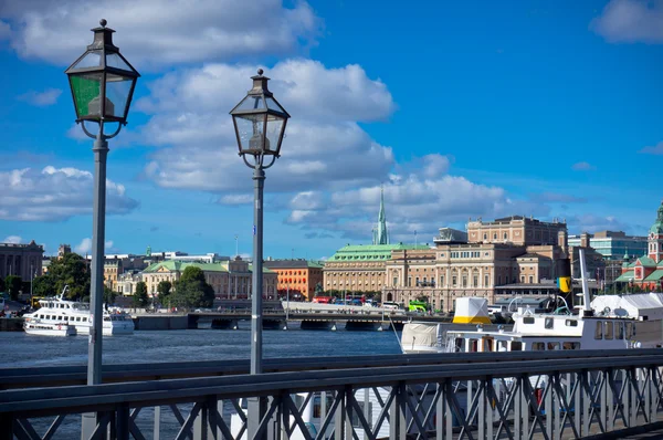 Uma vista da cidade velha de Estocolmo, Suécia — Fotografia de Stock