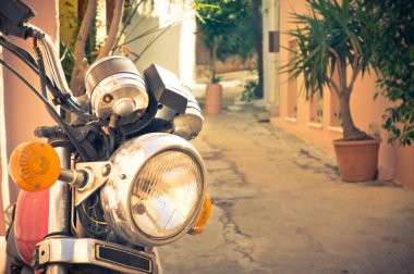 Klasik vintage motosiklet Atina, Yunanistan