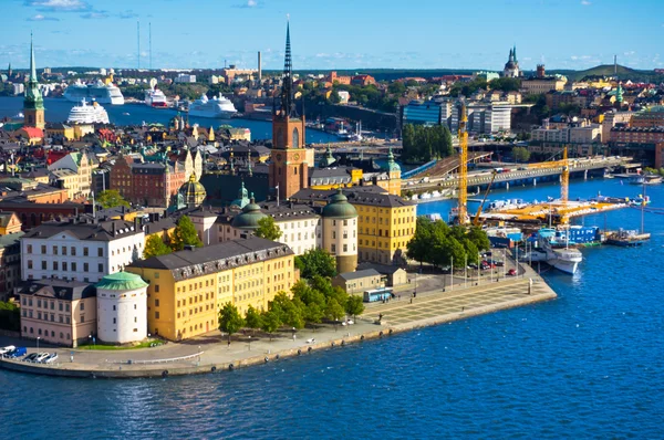 Widok starego miasta w Sztokholmie, Szwecja — Zdjęcie stockowe