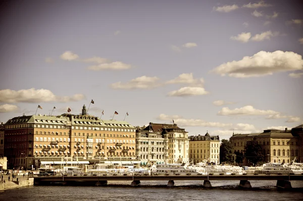 스톡홀름 시 센터의 전망 — 스톡 사진