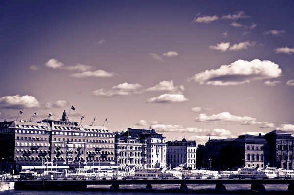 Widok starego miasta w Sztokholmie, Szwecja — Zdjęcie stockowe