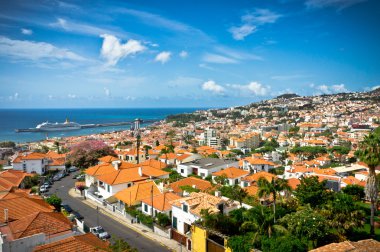 Beautiful view of Funchal, Madeira Island, Portugal clipart