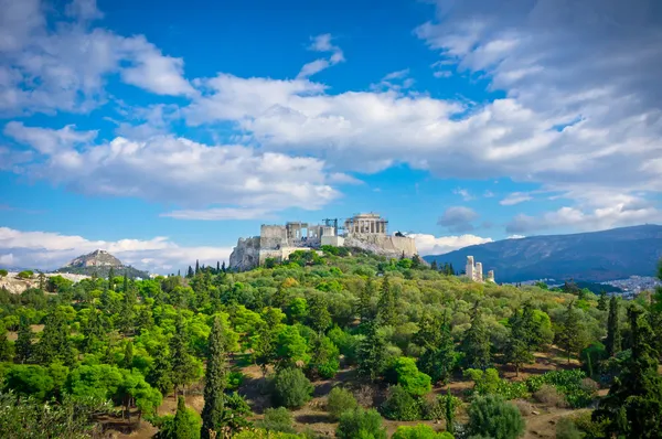 Schöne Aussicht auf antike Akropolis, Athen, Griechenland — Stockfoto