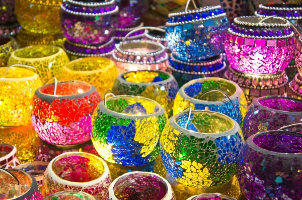 Oriental turkish lanterns at Istanbul market, Turkey — Stock Photo, Image