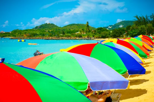 Prachtig strand in Saint Lucia, Caribische eilanden — Stockfoto