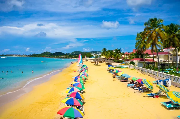 Krásná pláž v Saint Lucia, Karibské ostrovy — Stock fotografie