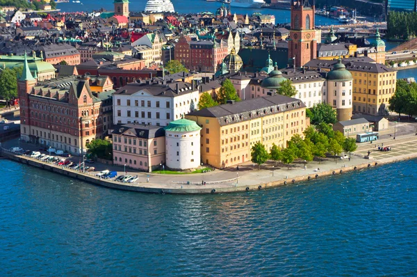 Een weergave van oude stad van stockholm, Zweden — Stockfoto