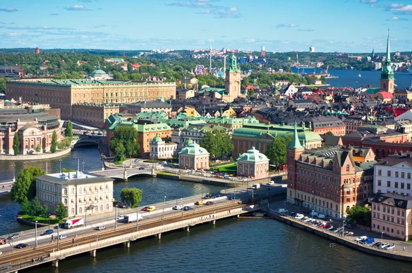 Blick auf Stockholms Altstadt, Schweden — Stockfoto