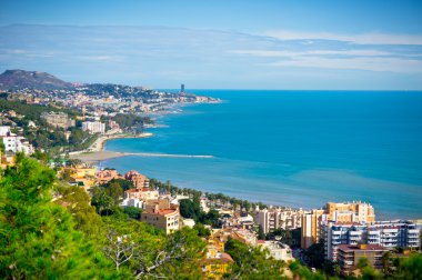 güzel manzara şehrin malaga, İspanya