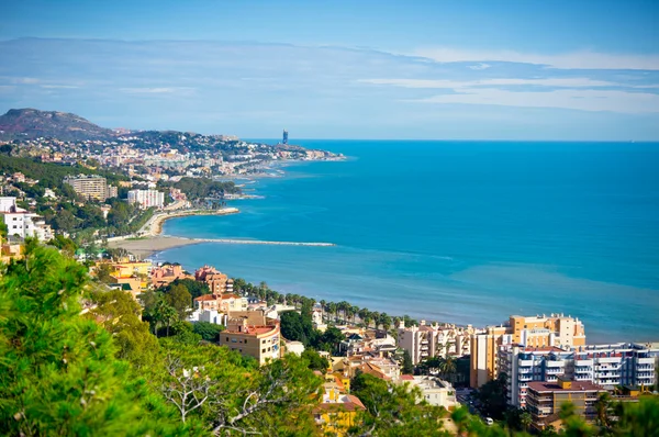 Vacker utsikt över malaga stad, Spanien — Stockfoto