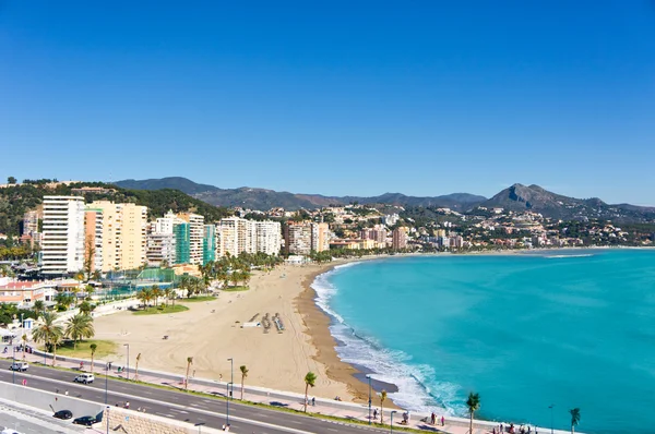 Bella vista sulla città di Malaga, Spagna — Foto Stock