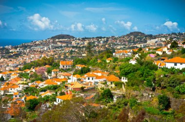 Beautiful view of Funchal, Madeira Island, Portugal clipart