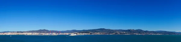 Bellissimo panorama sul mare della città di Malaga, Spagna — Foto Stock