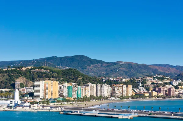 Schöner blick auf malaga stadt, spanien — Stockfoto