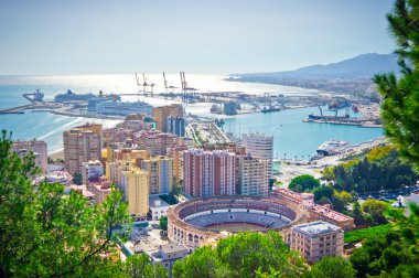 güzel manzara şehrin malaga, İspanya