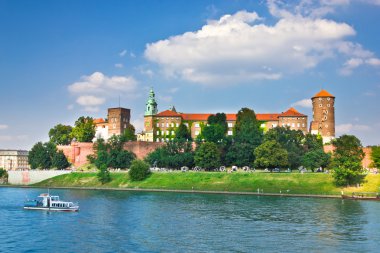 güzel Ortaçağ wawel Kalesi, Krakov, Polonya