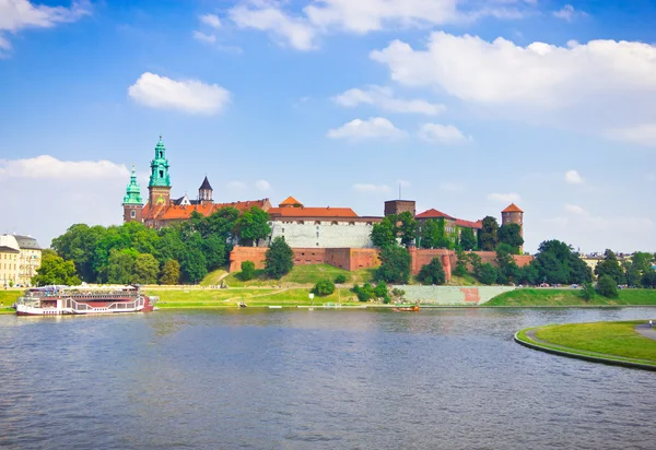 Vackra medeltida wawel slott, Krakow, Polen — Stockfoto
