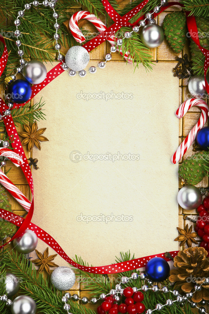 Beautiful blank  card for christmas  greetings with 