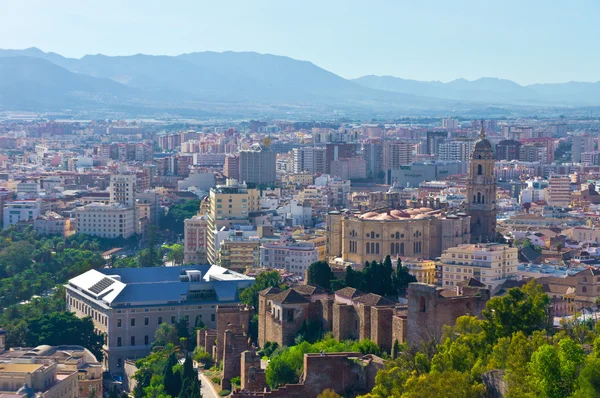 Piękny widok miasta malaga, Hiszpania — Zdjęcie stockowe