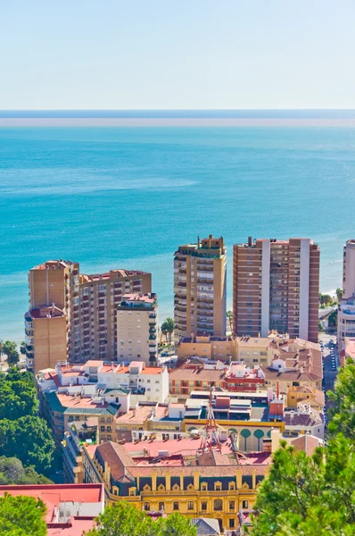 Bella vista sulla città di Malaga, Spagna — Foto Stock