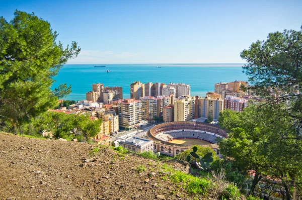 Schöner blick auf malaga stadt, spanien — Stockfoto