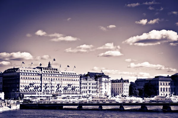 Uma vista do centro da cidade de Estocolmo — Fotografia de Stock