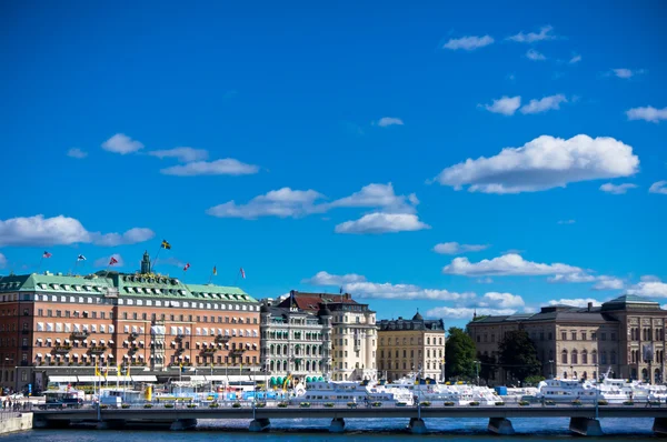 Een weergave van oude stad van stockholm, Zweden — Stockfoto