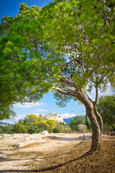 Bella vista dell'antica Acropoli, Atene, Grecia — Foto Stock