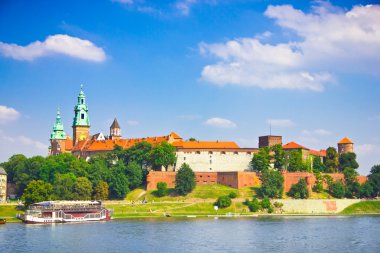 güzel Ortaçağ wawel Kalesi, Krakov, Polonya