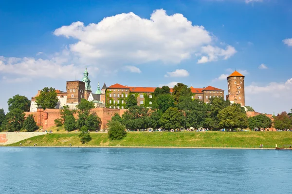 Vackra medeltida wawel slott, Krakow, Polen — Stockfoto