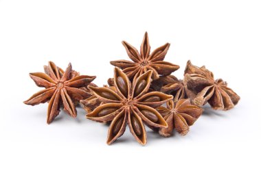 Beyaz arka plan üzerinde izole anason yıldız grubu