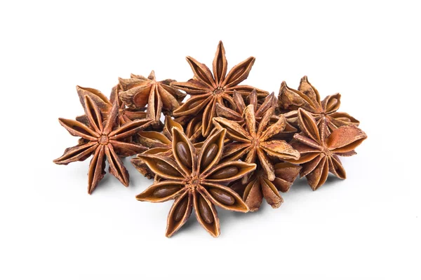 Group of anise stars isolated on white background — Stock Photo, Image