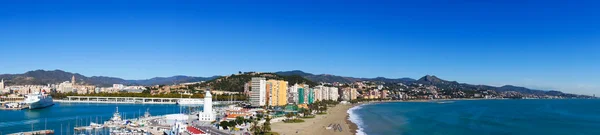 Bella vista panoramica sulla città di Malaga, Spagna — Foto Stock