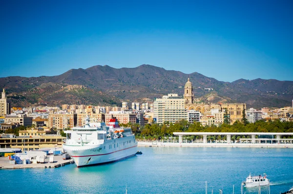 Bella vista sulla città di Malaga, Spagna — Foto Stock