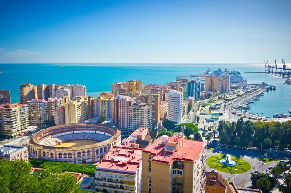 Vacker utsikt över malaga stad, Spanien — Stockfoto