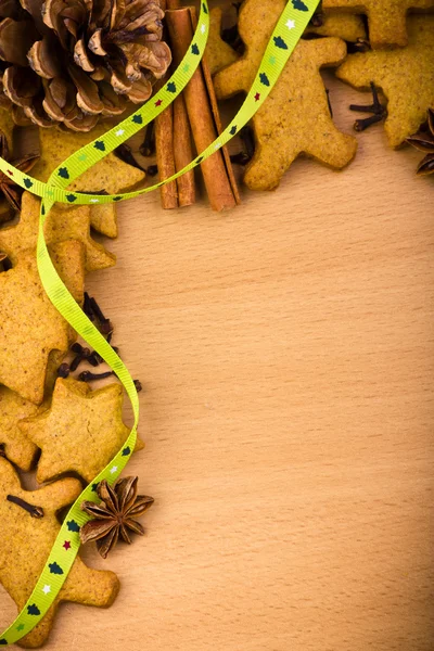 Baking ingredients for Christmas cookies and gingerbread — Stock Photo, Image