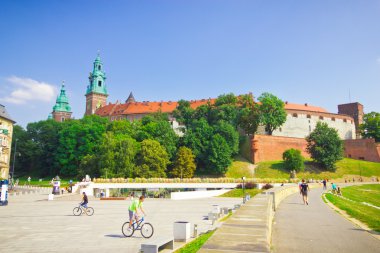 güzel Ortaçağ wawel Kalesi, Krakov, Polonya