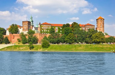 güzel Ortaçağ wawel Kalesi, Krakov, Polonya