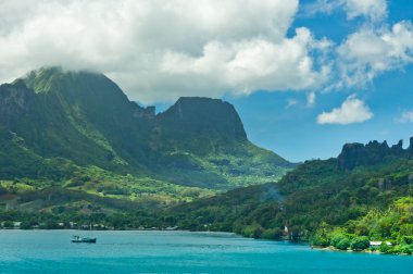cennet görünümünü moorea Adaları, cook's bay, Fransız Polinezyası