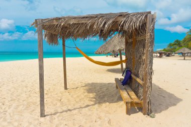 Beautiful beach in Aruba, Caribbean Islands, Lesser Antilles clipart