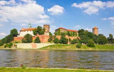 güzel Ortaçağ wawel Kalesi, Krakov, Polonya