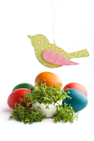 Prachtige decoratie voor Pasen geïsoleerd op witte achtergrond — Zdjęcie stockowe
