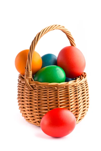 Beautiful decorative easter eggs isolated on white background — Stock Photo, Image