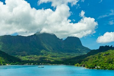cennet görünümünü moorea Adaları, cook's bay, Fransız Polinezyası