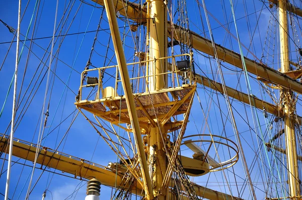 Masts of sailing vessel — Stock Photo, Image