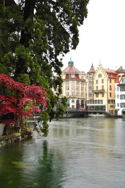 Suiza, Lucerna, río Reuss Fotos de stock libres de derechos