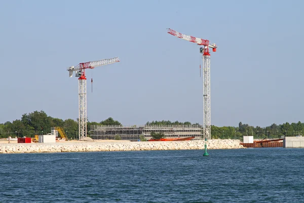 Construção seawall — Fotografia de Stock