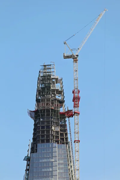 Skyscraper top construction — Stock Photo, Image