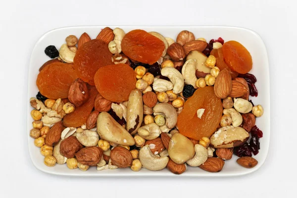 Dried fruits and nuts — Stock Photo, Image