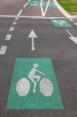 Bicycle lane clipart